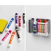 HBlife Acrylic Magnetic Dry Erase Marker Holder, 2 Compartments Whiteboard Marker Holder Pen Pencil Holder Storage Organizer Cup for Fridge, Whiteboard, Locker (1 Pack, 2 Installation Methods)