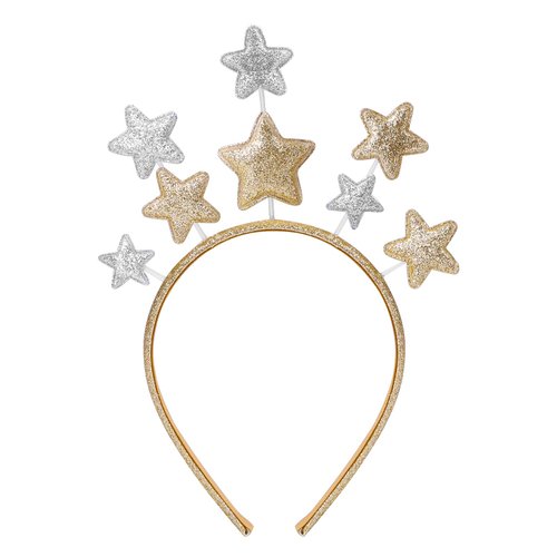 WLLHYF Glitter Star Headband Party Hair Headbands, Valentines Day Gift Hair Bands for Princess Glitter Band Hair Accessory for Women Kids Adults Holiday Festival Birthday Party£¨Gold£©