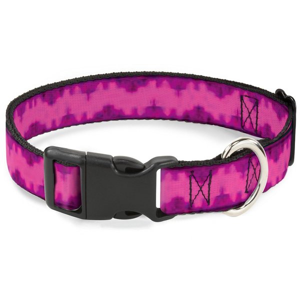 Buckle-Down PC-W30293-WM Boudoir Wallpaper Fuchsia/Black Plastic Clip Collar, Wide Medium/16-23"