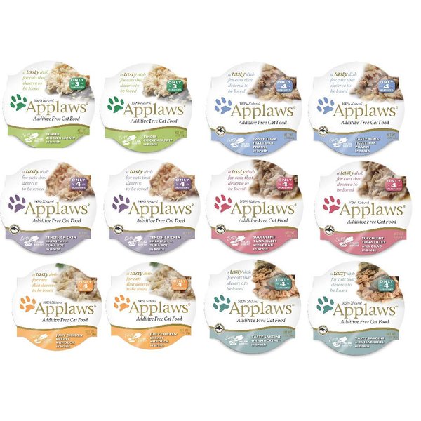 Applaws Peel and Serve Cat Food in Broth 6 Flavor Variety Bundle, 2.12 Ounces Each (12 Pots Total) by Applaws Layers