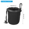 PATIKIL Camera Lens Bag, 3 Pcs 3.1" ID x 3.9" H Drawstring Lens Pouch with Thick Protective Neoprene, Lens Case for DSLR Camera Lens, Water Coffee Cups Black