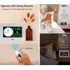 Véfaîî 2025 New, Digital Clock with Day Date 1280 * 800P HD, 19 Alarms Custom Reminders, 10 Levels Auto Dimmer Dementia Clock, 8 Display Colors, Auto DST, Remote & Buttons Control Easy for Elderly