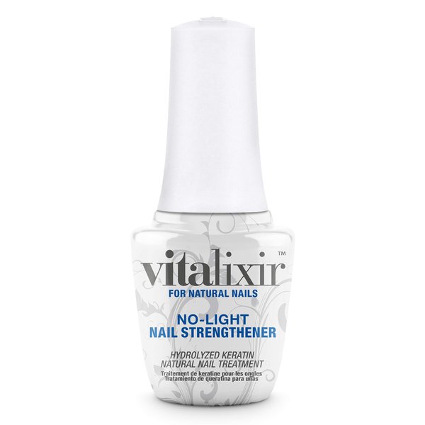 Gelish MINI Vitalixir No-Light Nail Strengthener Nail Polish, Nail Strengthener For Nails, Keratin For Nails For Long Lasting Nail Polish, 0.3 oz.