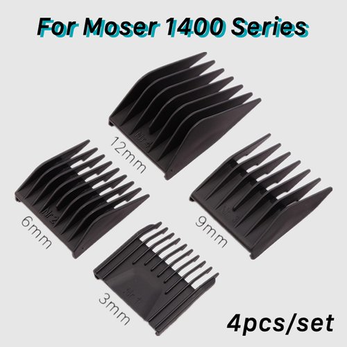 Barber Professional Universal Hair Clipper Limit Comb Replacement Cutting Guide Comb for Moser 1400 Series（4Pcs/Set ）