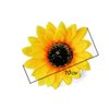 6Pcs 3.9 Lady Girls Sunflower Hair Alligator Clips Hairpin Hair Clamp Hair Styling Accessories for Party Beach Vacation Wedding Bridal Barrettes (Yellow)