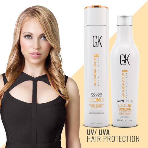 GK HAIR Color Protection Moisturizing Shampoo and Shield Conditioner Combo with no Sulfate and Paraben for Colour Treated Fizzy Oily Dry and Damaged Hairs