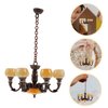 Toyvian Dollhouse Lights Miniature Light Model Toy Mini Ceiling Lamp Dollhouse Pendant Light Dollhouse Furniture Mini Chandelier Light Fixture Toys Retro Toys Lamp Model Led Wall Lamp