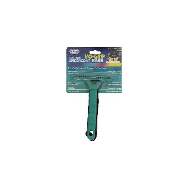 Vo-Toys Undercoat Grooming Rake with 20 Short Teeth Blister Pack