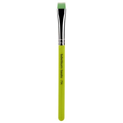 Bdellium Tools Professional Makeup Brush - Green Bambu Series 714 Flat Eye Definer - With Soft Synthetic Fibers, For Eye Definition (Green, 1pc)