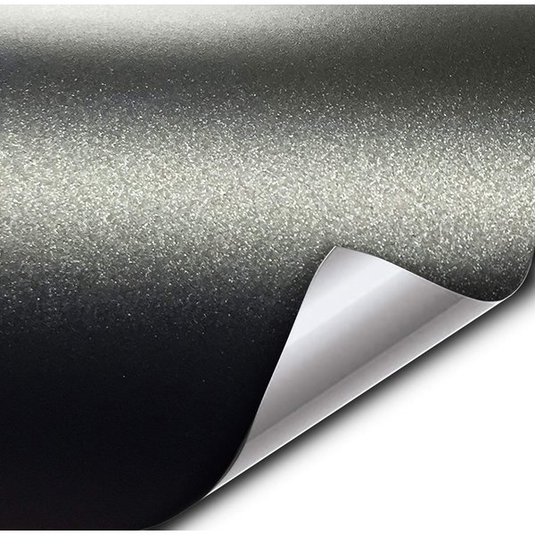 VViViD+ Matte Metallic Black Vinyl Wrap (1ft x 5ft)