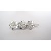 Generic Small shiny silver flower hair pin clip barrette for fine thin hair (Clip quantity: 2 clips)