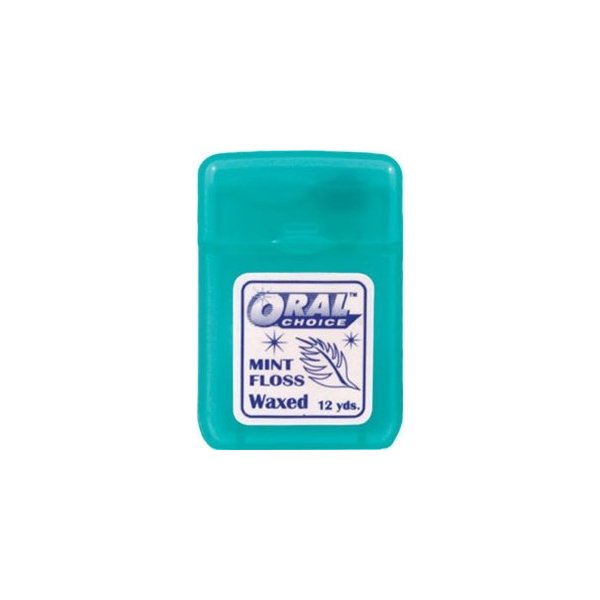 Waxed Flat Mint Ribbon Dental Floss, 144 pcs