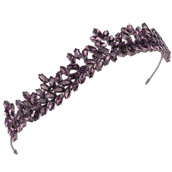 LIMELIA Women's Tiara, Crown for Henna Wedding Party | Glitter Hair Accessories for Bridal Birthday Pageant Prom Halloween Costume Christmas, Halloween Princess Crowns | Dream Design - Purple