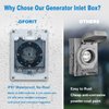 50 Amp Generator Power Inlet Box, NEMA SS 2-50P PB50 Generator Inlet Box for 3 Prong Generator Plug Inlet Box，125/250V, 12500W Receptacle Transfer Switches Weatherproof Outdoor Use