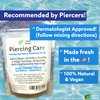 Urban ReLeaf Piercing Care 6 oz., Healing Sea Salt & Botanical SOAK. Aftercare Solution Concentrate, Makes 90 cups.