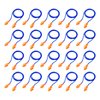 20 Pairs Corded Ear Plugs Reusable Silicone Earplugs with String Banded Ear Plug Sleep Noise Cancelling for Hearing Protection (Blue-Orange)