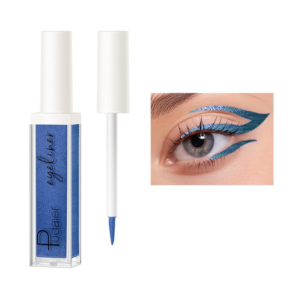 ZUK Liquid Eyeliner, Glitter Eyeliner, Quick-Drying, Rich Pigment, Colourful Eyeliner, Waterproof & Smudge Proof, Long Lasting 06#, 0.11 Fl Oz