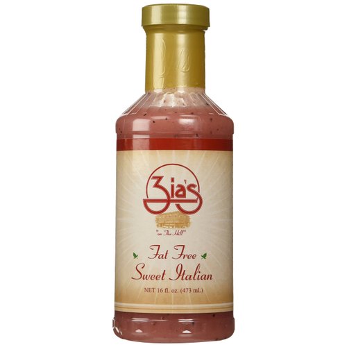 Zia's Fat-Free Sweet Italian Oil & Vinegar Salad Dressing, 16 Ounce Bottle