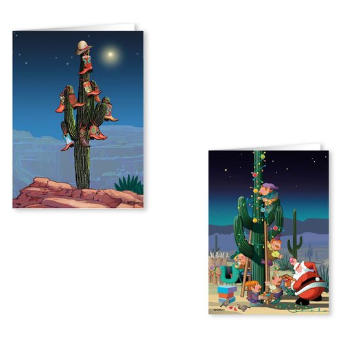 Stonehouse Collection Western Christmas Cards Variety Pack - 24 Southwest Cards & Envelopes
