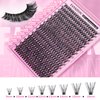 FANXITON DIY Lash Extension Kit 40D D Curl Individual Lashes Lash Clusters Kit Cluster Lashes Lash Bond and Seal and Lash Tweezers for Lash Clusters Kit DIY at Home