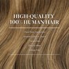 GOO GOO Clip in Hair Extensions Real Human Hair, 18inch 120g 7Pcs, 4D/14/5B Brunette Balayage, Remy Human Hair Extensions Clip ins for Women, Natural Human Hair
