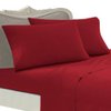 21 inches Extra DEEP Pocket - 300 Thread Count 100% Egyptian Cotton (NOT Microfiber Polyester) Sheet Set, 300TC, King, Solid Red