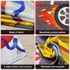 Racing Cars Happy Birthday Decorations Backdrop Banner, Race Car Fast Birthday Party Decorations Photo Background Backdrop for Birthday Party Supplies Boys Children Men Celebration, 63 x 39.4Inch
