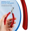 BEZOX Toenail Clippers for Ingrown Toenail Prevention, Straight Blade Podiatrist Nail Clippers for Thick Nails, Ergonomic Fingernail Clipper Ingrown Toenail Treatment for Seniors - Red