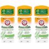 Arm & Hammer Essentials Natural Deodorant, Fresh - 2.5 oz - 3 pk