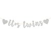 Glitter Silver It's Twins Banner - Baby Shower - Oh Babies First Birthday Banner - Baby Birthday Party Decorations