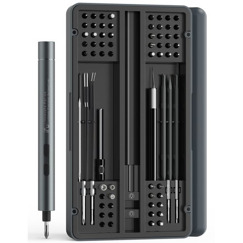 iFu Mini Electric Screwdriver, 90 in 1 Precision Screwdriver Set – Small Cordless Power Screwdriver with LED Light & 64 Magnetic Bits, Repair Tool for Phone Laptop Camera Watch Computer