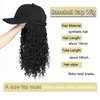 AliRobam Hat Wigs Baseball Cap with Goddess Senegalese Twist Braids Hair extensions Hat With Curly Fly Ends Braided Hair attached for Black White woman (14inch, 1B)