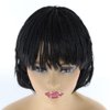 BTWTRY Black Synthetic Short Braided Bob Wigs for African American Women with Adjustable Elastic Band Small Box Braided Synthetic Wigs (Short Hair, Black)