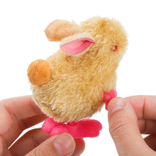 ZENFUN 24 Pcs Bunny Jumping Chick Wind Up Toys, Easter Chicken Plush Chicks Toys Hopping Windup Toy for Easter Egg Hunt Basket, Party Favors Gift, Not for Children Under 3 Years