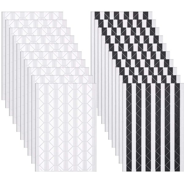 Bememo 2040 Pieces Photo Corners Stickers for Photo Album Scrapbook (Black and Transparent)