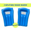 Blue Sea Cow Giant Backyard Waterslide 50 Foot - 2 Inflatable Boogie Boards, Peel-N-Stik Fasteners KIT