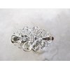 Generic Small silver metal filigree hair pin alligator clip barrette for fine thin hair (Clip quantity: 2 clips, Pattern: Barrette)