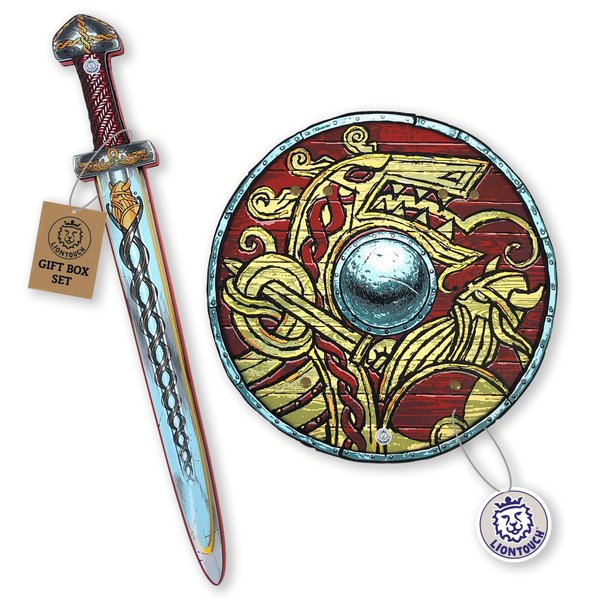 Liontouch Viking Toy Sword & Shield for Kids | Chief Harald’s Medieval Play Set in Foam for Children’s Pretend Play with Norse Theme | Safe Weapons & Battle Armor for Dress Up & Costumes