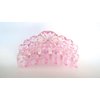 Generic Clear transparent iridescent diamond cut design double grip acrylic hair claw (Primary color: Clear), 1 Count (Pack of 1)