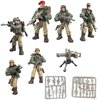 MEIEST 6 PCS Mini Soldier Military Action Figures, Army Model Building Block Toys with Multiple Military Weapons Accessories,Party Favors Set for Kids (Wolf Attack Team)