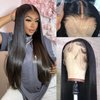 Idoli Straight Lace Front Wigs Human Hair, 13x4 HD Lace Frontal Wigs Human Hair, 180 Density Brazilian Virgin Lace Front Wig, Lace Front Wigs Human Hair For Black Women Natural Color (22 Inch)
