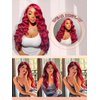 kysonty Lace Front Wigs Human Hair Pre Plucked Glueless Wigs Human Hair 180 Density 13x4 99j Burgundy Body Wave Lace Fornt Wigs Human Hair for Black Women 20 Inch