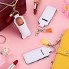 Jetec Sublimation Lipstick Holder Set Include 15 Pieces Blank Lipstick Keychain Holder 15 Pieces Colorful Keychain Tassels 15 Pieces Swivel Snap Hooks and 15 Pieces Jump Rings for Lipstick, Lip Balm