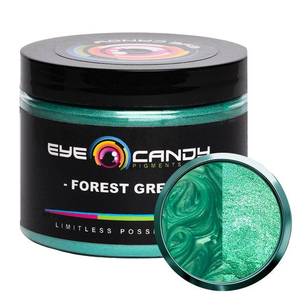 Eye Candy Premium Mica Powder Pigments | Multipurpose DIY Arts and Crafts Additive | Acrylic, Woodworking, Bath Bombs, Resin, Epoxy, Soap, Fishing Lures (Forest Green)