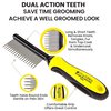 ShedTitan Slicker Dog Brush for Goldendoodles, Poodles & Dematting Pet Comb Value Kit - Easy Self Cleaning Slicker Brush for Grooming Dogs, Golden Doodle, Poodle, Cats - Detangle Comb Removes Matts