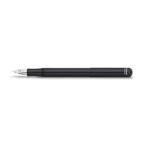 Kaweco LILIPUT Fountain Pen Black I Premium Aluminium Fountain Pen for Ink Cartridges I Exclusive Fountain Pen 12.5 cm I Nib: B (Broad)