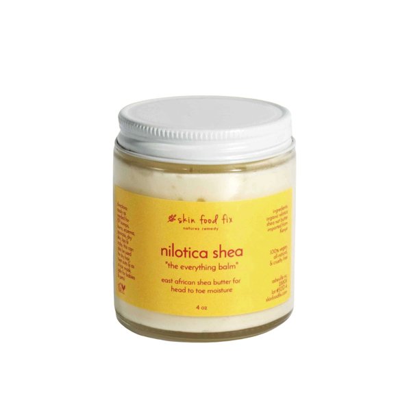 Dry Skin | Nilotica Shea Butter Organic Vegan | East African Pure Shea | Dry Cracked Skin | Hair | Lips | Elbows | Face +Body | Multi Purpose Use | 50 uses in 1 jar | Glass jar 4 oz | Ships in 1 Day