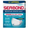 Sea Bond Secure Denture Adhesive Seals, Original Uppers, Zinc-Free, All-Day-Hold, Mess-Free, 30 Count (Pack of 1)