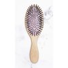 Light Wooden Oval Hair Brush – Solid Wood, Ergonomic, Air Cushion Hair Brush, Detangling Brush for Wet & Dry Hair Care, Polishing and Long-Lasting Shine, Hair Styling Tool for Blow Drying