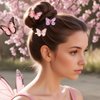 Tyqour 18 Pcs Glitter Hair Butterfly Clips with Rhinestones, Butterfly Hair Clips for Girls Women, Small Fancy Butterfly Hair Pins Fairy Cosplay Butterfly Hair Clips Hair Accessories for Kids
